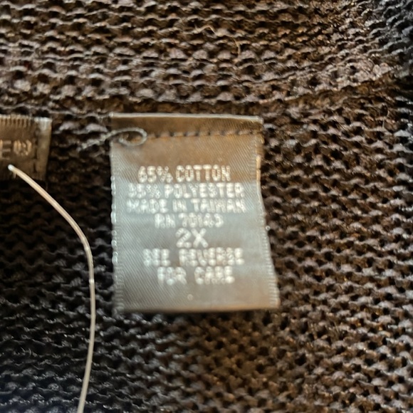 Preswick & Moore - NWT open black cardigan - size 2X - Picture 4 of 7